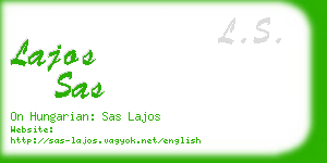 lajos sas business card